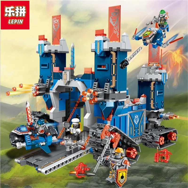 

Lepin 14006 Nexoe 1115Pcs The Fortrex Nexus Knights Building Blocks Bricks kit Toys Set Castle Weapon Clay Aaron Fox Axl 70317