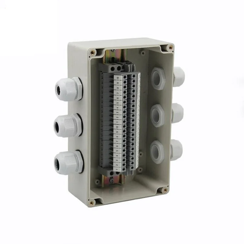 200*120*75mm Waterproof Plastic Junction Box Three In Out Terminal