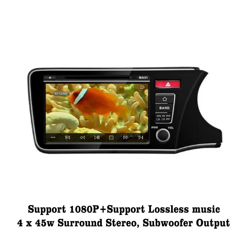Excellent Liislee Android 7.1 2G RAM For Honda CITY 2014~2017 RHD Car Radio Audio Video Multimedia DVD Player WIFI DVR GPS Navi Navigation 4