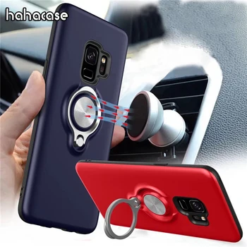 

500pcs Matte Magnetic Stand Protective Back Case For Samsung Note 9 8 S9 S8 A8 Plus 2018 J3 J5 7 2017 Bracket Finger Ring Cover