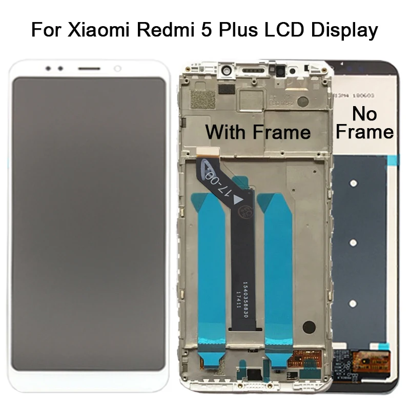 ЖК-дисплей для Xiaomi Redmi 5 Plus с рамкой 10 сенсорный экран дигитайзер запасные части