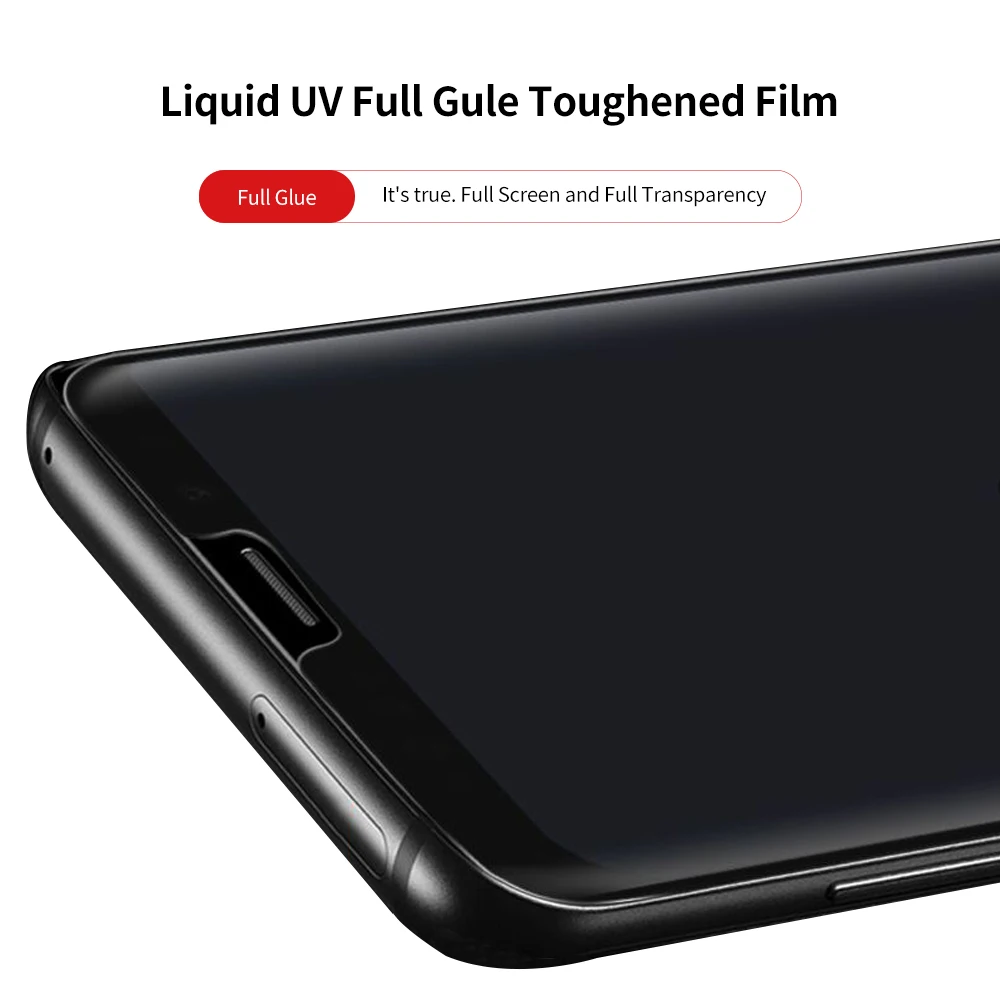 

Full Glue Tempered Glass for Samsung Galaxy S9 S9+ S8 S8+ s67edge Note8 Note9 Full Screen Coverage 3D Liquid Uv Screen Protector