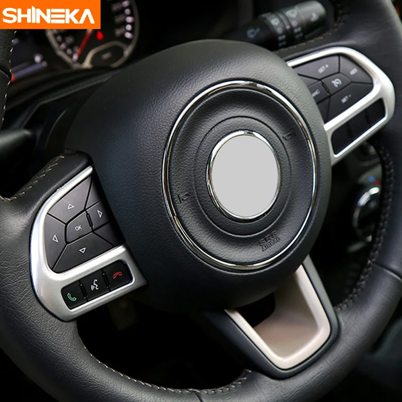 Внутренние молдинги SHINEKA декоративный чехол на рулевое колесо для Jeep Renegade 2016 2019