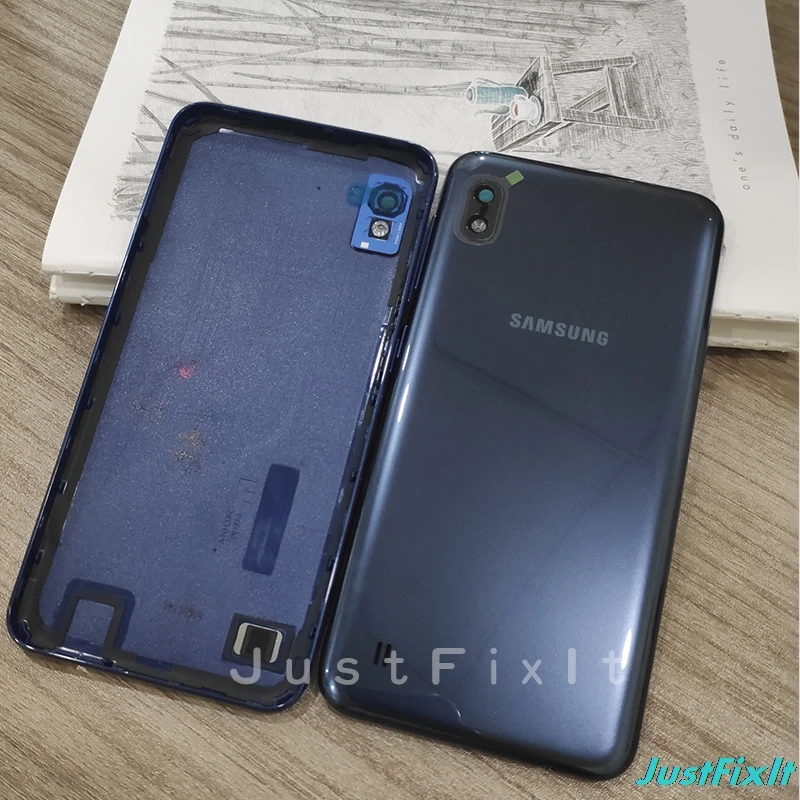 Для SAMSUNG Galaxy A10 2019 SM A105F A105 Задняя крышка батареи Дверь стеклянная Корпус чехол