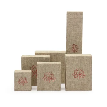 

Gift Box Real Plastic Free Shipping 2019 New High-grade Tassel Linen Ring Pendant Necklace Bracelet Packing Spot Jewelry Boxes