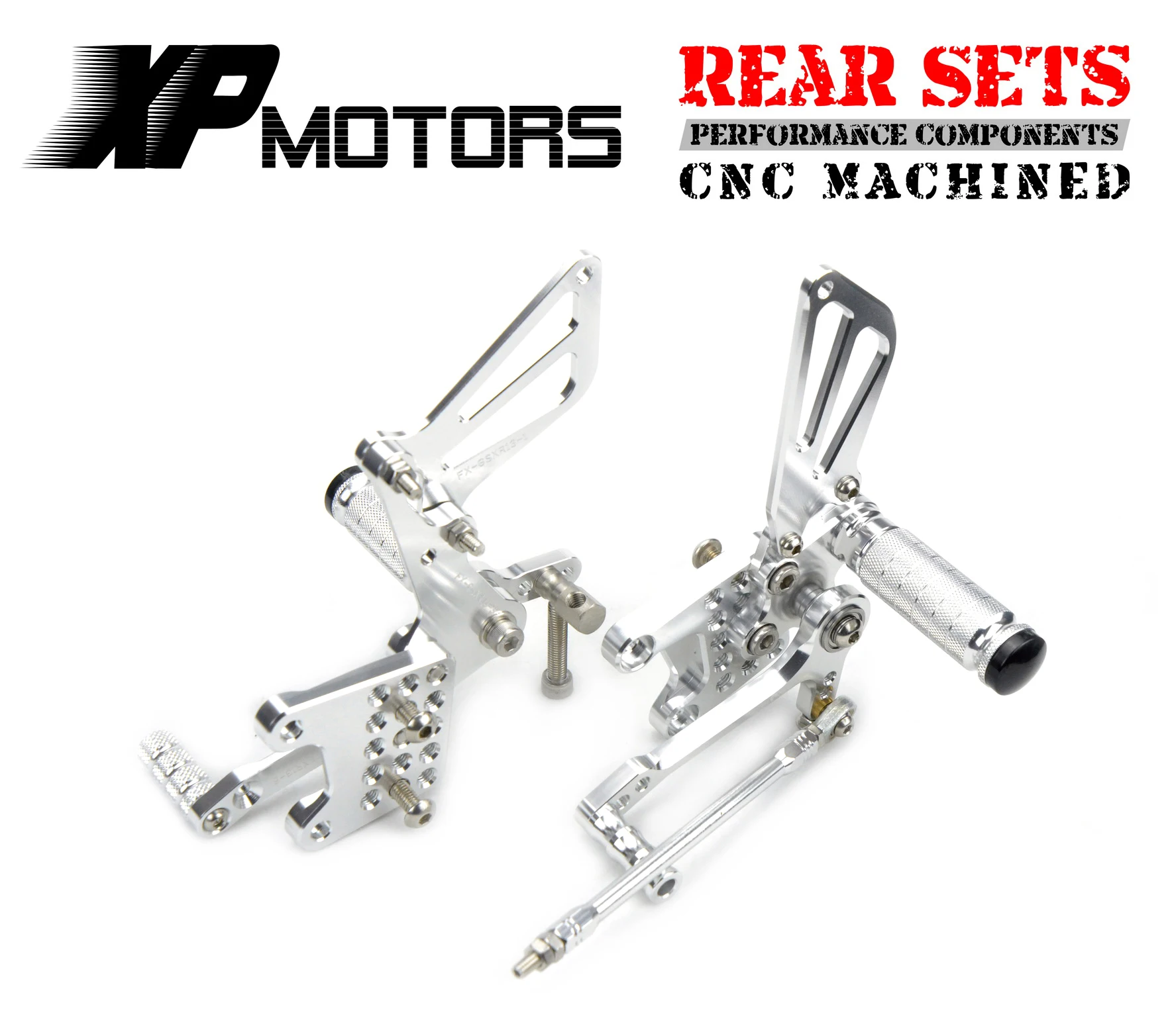 NICECNC Billet CNC Motorcycle Adjustable Rearset Foot Pegs Footpeg For