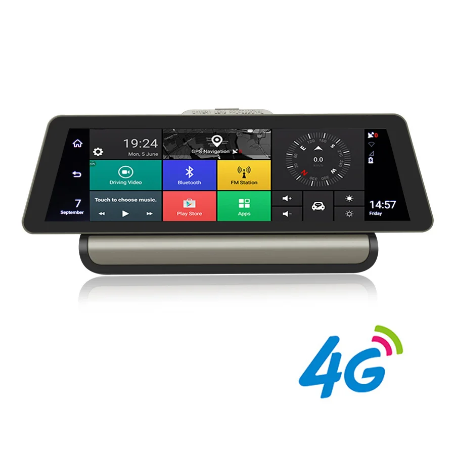 Автомобильный видеорегистратор TOPSOURCE, 3G, 4G, 10 дюймов, Android 5,0, 5,1, HD, 1080 P, видеорегистратор, видеорегистратор, видео регистратор, автомобильный gps-навигатор - Название цвета: 4G