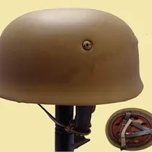Второй мировой войны немецкий Fallschirmjager M38 Стальной шлем с кожаным вкладышем грязевой шлем ПАРАШЮТИСТА 2 мировой войны немецкий M38 Helmet-GM035