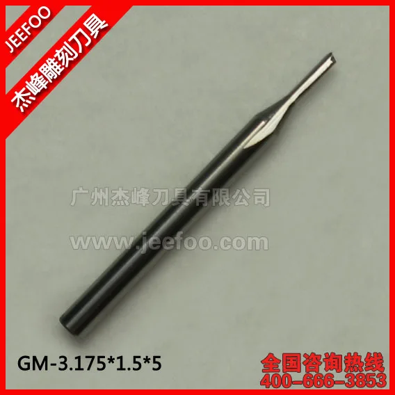 

3.175*1.5*5 Carbide Two/Double Flute Straight Router Bits CNC Carving Engraving Knife Tools