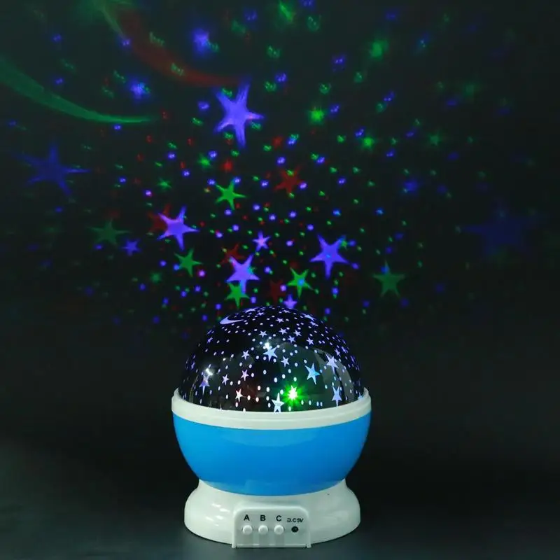 LED نجوم السماء مصباح إسقاط LED ليلة كشاف ضوئي Luminaria القمر الجدة الجدول بطارية مصباح USB ضوء للأطفال
