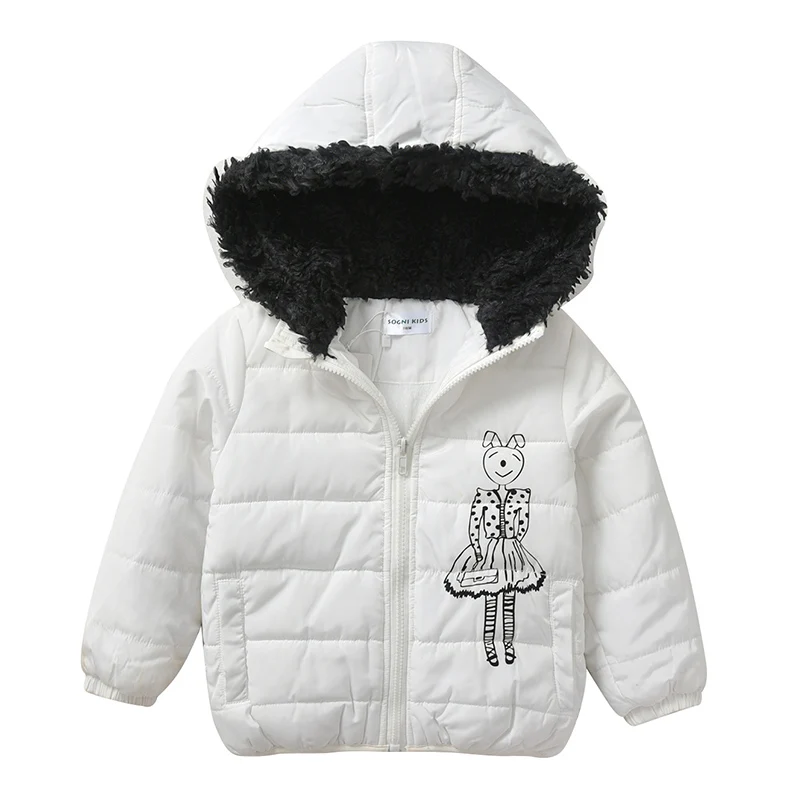

Winter Coats for Big Girl Casual Kids Parka White Thick Warm Jackets with Fur Hood Coat Children Girls Outerwear 6 8 10 12 Years