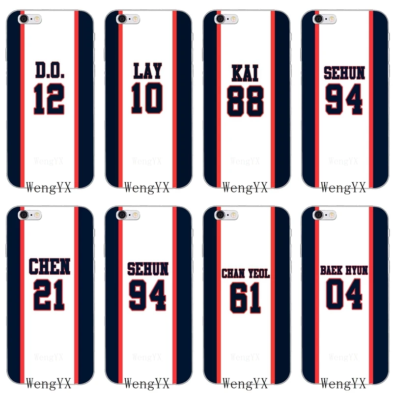 

kpop exo D.O. LAY KAI SEHUN CHEN jersey Soft phone case For Xiaomi Mi 6 A1 5 5s 5x mix max 2 Redmi Note 3 4 5 5A 4X pro plus