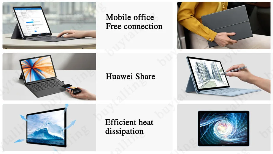 Официальный ноутбук HUAWEI MateBook E 4G LTE 12 дюймов Восьмиядерный экран 2160x1440 пикселей Поддержка OTG отпечатков пальцев ноутбук