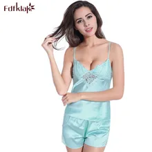 Летние новые женские пижамы сексуальная пижама набор черная Ночная рубашка Кружева Шелковые Спагетти ремни женские Пижамные шорты пижамы Домашняя одежда