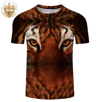 

My home is destroyed By KhaliaArt Tiger 3D Print T shirt Men Women Summer Casual ShortSleeve Top&Tee Tshirt Streetwear DropShip