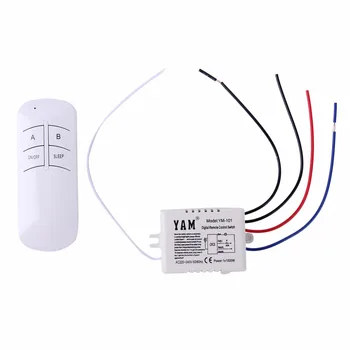 

ALLOYSEED 1 Way Wireless Remote Control Switch ON/OFF 180-240V Control Switch Receiver Transmitter For LED Lamp Light