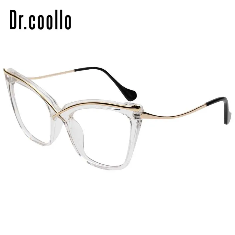 

Transparent Cat Eye High Myopia Oversized Big Prescription Optical Glasses Eyewear Spectacle Frames