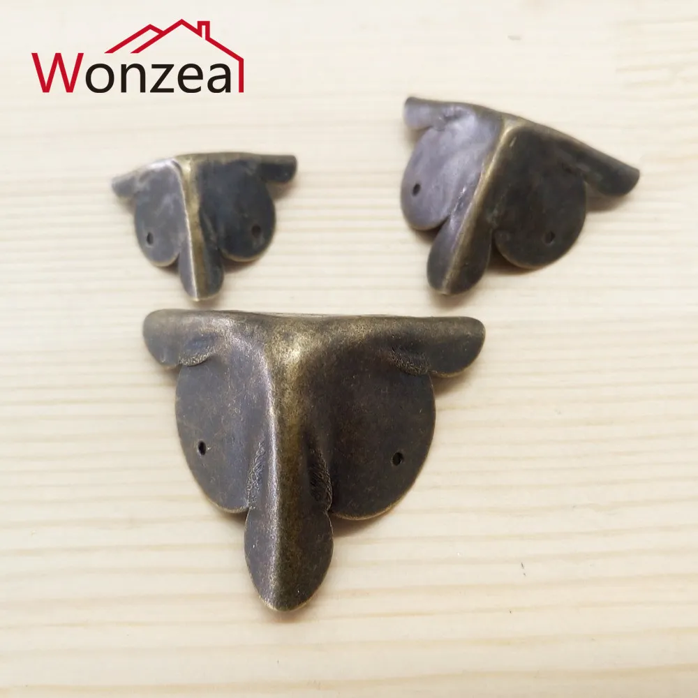 

8pcs/lot Square corner antique wooden box corner package right angle iron angle decorative accessories
