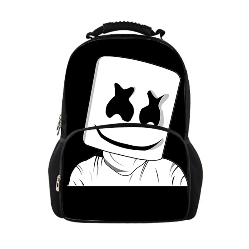 

Bag School Girl Marshmello School Bags Boys Girls Backpacks School Supplies Schoolbag Satchel Girls Kids Back Pack Mask dj