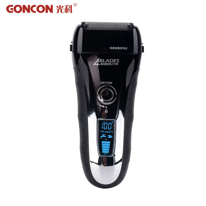 

100-240V Portable LCD Digital Display Quick Charge 1.5H Reciprocating Shaver 100% Washable Electric Razor Travel