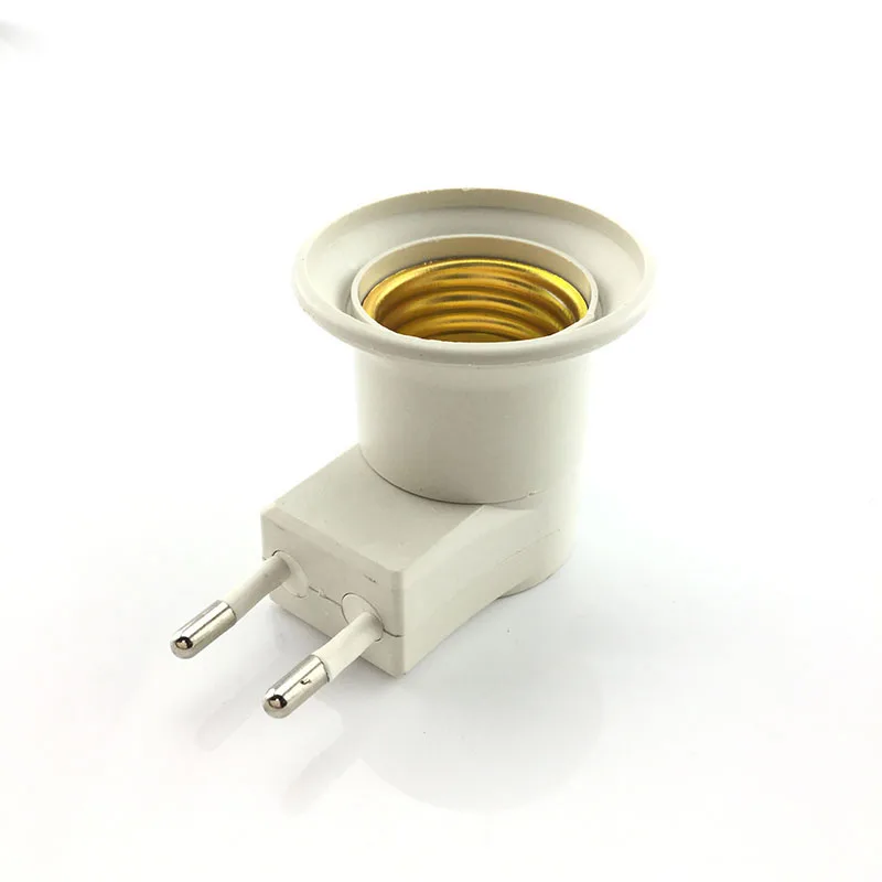 

E27 LED lamp Holder Converter Female Sochet Base type to AC Power 110V 220V EU Plug light Bulb Adapter + ON/OFF Button Switch