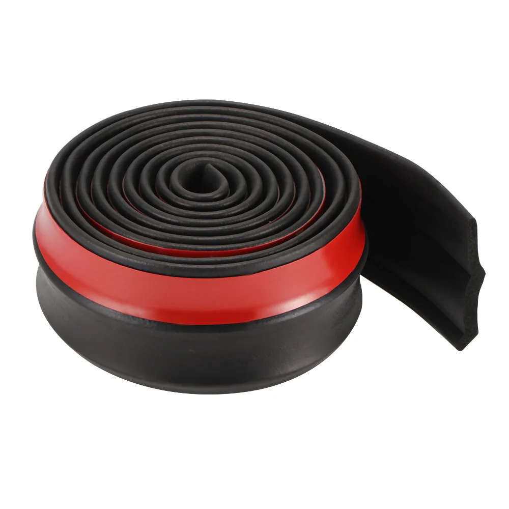 

2.5m / 8.2ft Universal Front Bumper Car Sticker Lip Skirt Protector Car Front Lip Bumper Car Rubber Strip 60mm Width