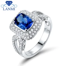 Luxury Natural Tanzanite Men’s Ring Real 18K White Gold Fine Jewelry For Wedding Gift WU202