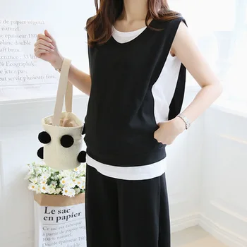 

Maternity dress large size summer fashion female shorts abdomen sleeveless two-piece maternity clothes suit fashion clothing