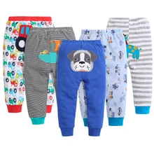 Criança calças de comprimento total do bebê recém-nascido outono trajes algodão infantil menina meninos roupas unisex meados cintura personagem calças