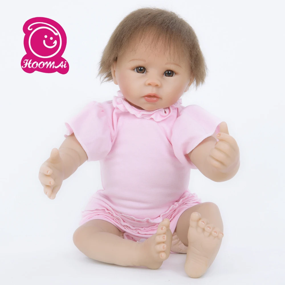 

22" Silicone Reborn Baby Doll Eco-friendly PP Coton Body Newborn Dolls Mummy Pregnant Gifts Wedding Presents Kids Toys