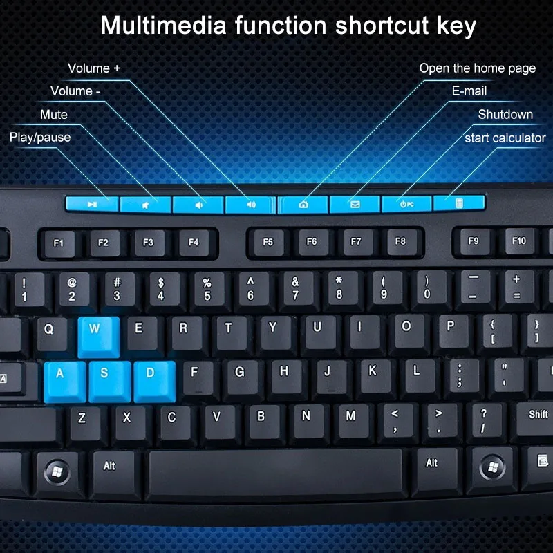 

2.4Ghz Wireless Gaming Gamer Keyboard And Mouse Kit For Desktop Pc LaptopDOM668