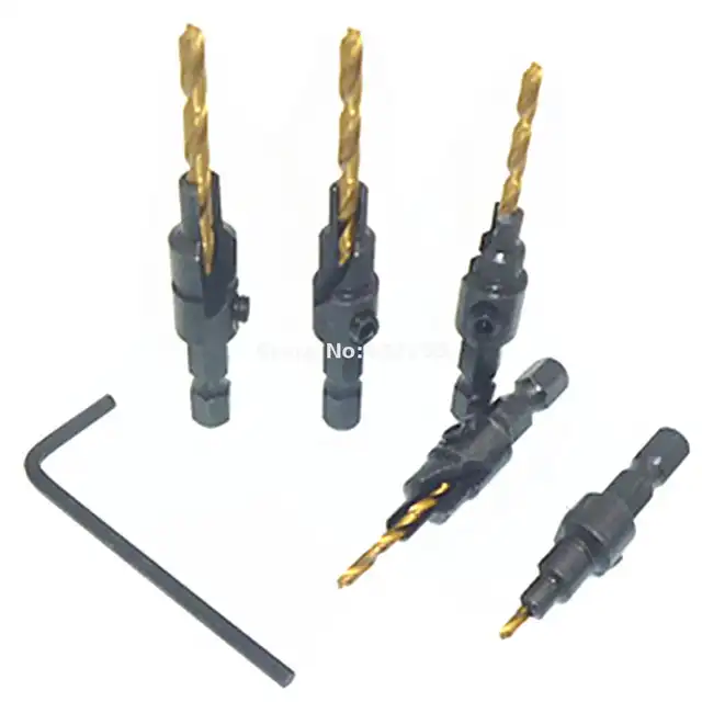 Online 5pcs Countersink Drill Bit Quick Change Counter Sink Hex 5pcs Countersink Drill Bit Quick Change Counter Sink Hex Shank Bore Bits 5 6