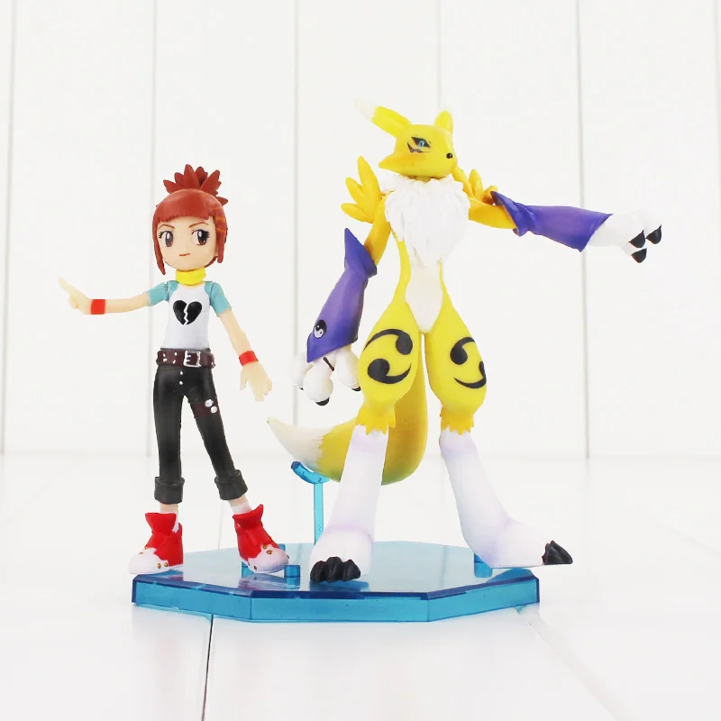 14 см G.E.M GEM Renamon& Макино Ruki фигурка игрушки Аниме Digimon Приключения Лиса Модель Кукла коллекционная игрушка