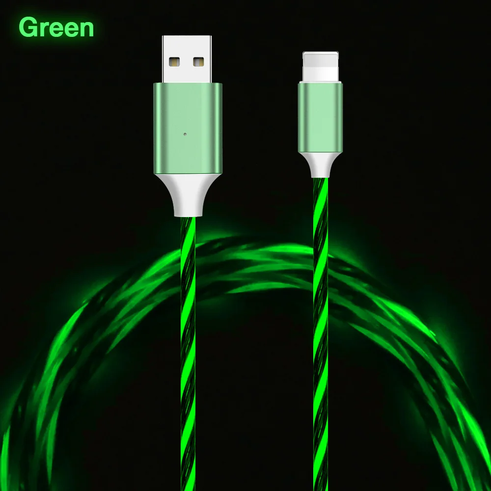 KISSCASE 1 M 5 V 2A быстрой зарядки USB кабель для передачи данных для iPhone Флэш карта Micro USB кабель для зарядки Тип C USB-C кабель данных для samsung S10 Lite - Цвет: Green