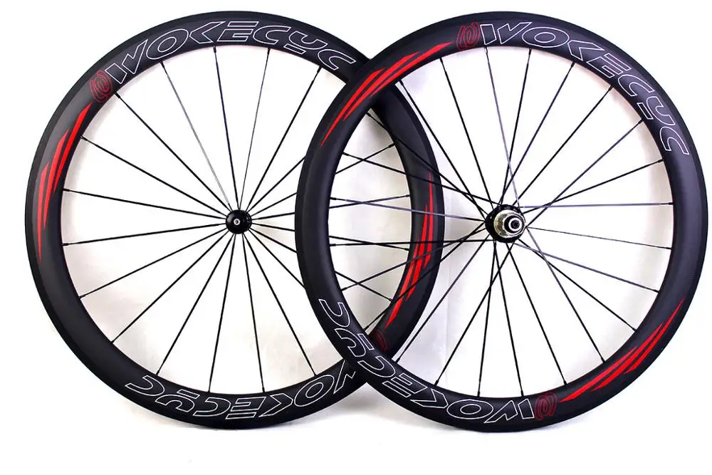 Carbon Fiber Road Bike Wheels 50mm Clincher 700c Straight Pull Carbon Hub Carbon Bicycle