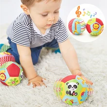 Música suave Bola Brinquedos Do Bebê Recém-nascido 0-12 Meses Animal Dos Desenhos Animados Da Criança Do Bebê Do Chocalho Do Bebê Bola Brinquedo Do Edifício Do Corpo brinquedos educativos