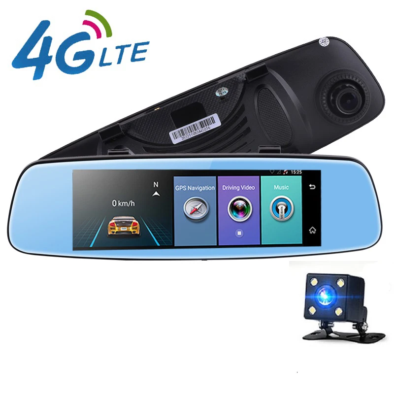 Зеркало видеорегистратор с сенсорным IPS экраном 8 0 дюйма GPS Android 5 Wi Fi 16