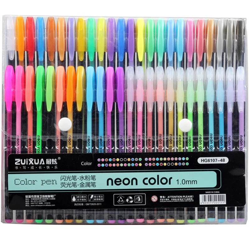 

48 colors sketch neon pen highlighter fluorescent marker painting drawing stationery line pen kawaii liner drawing crafts set