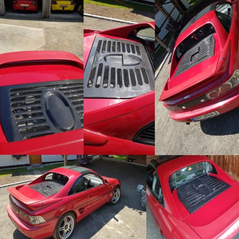 

Para 1990-1995 MR2 SW20 F355 cubierta trasera del motor fibra de carbono