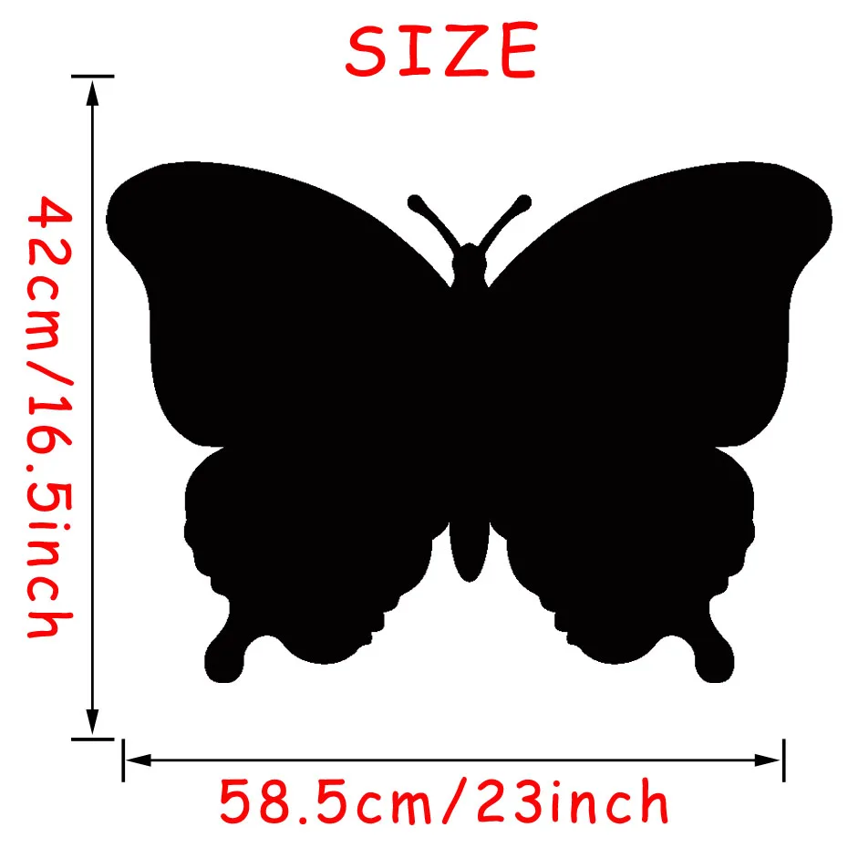 Butterfly Chalkboard Wall Art Decals Kitchen Wall Sticker For Kids Bedroom Removable Blackboard Waterproof Wallpaper Home Decor
