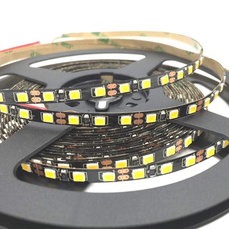 Черный PCB 5 мм Ширина 2835 SMD компании mlight работающая при напряжении светильник 120led/m