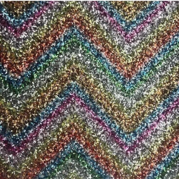 

Glitter Rainbow Zig Zags Glitter Leather for DIY p963