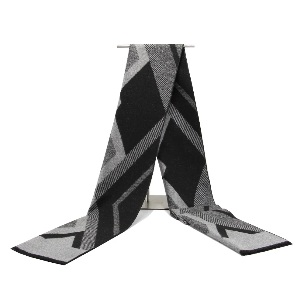 

New Cashmere Scarf Designer Geometric Printed Men's Thicken Warm Cape Long Shawl Brand Shawls and Scarves Warm Pashmina Echarpes