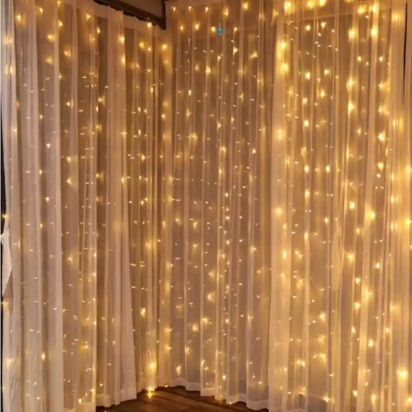 

3M x 3M 304 LED Icicle String Lights Christmas Fairy Lights new year xmas Home For Wedding Party Curtain Garden Decoration