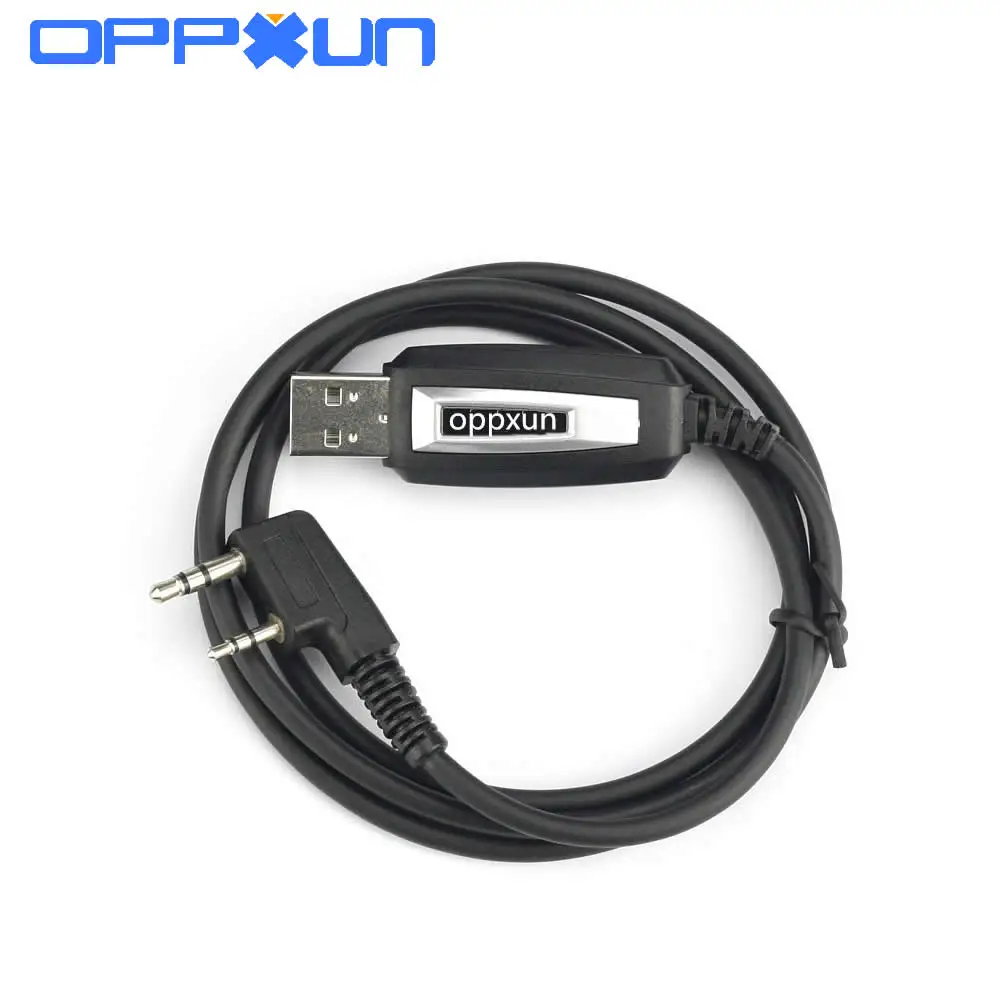 Oppxun USB Кабель для программирования + компакт-диск с драйверами для baofeng UV-5RE UV5R 888 S UV-82 UV-B5 BF-UVB2 плюс двухстороннее радио иди и болтай Walkie Talkie