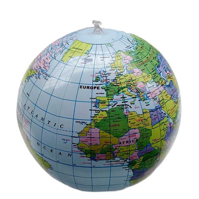 

Inflate Globe Map Inflatable Earth World Teacher Beach Ball Geography Detailed Illustration Teaching Aid Toy