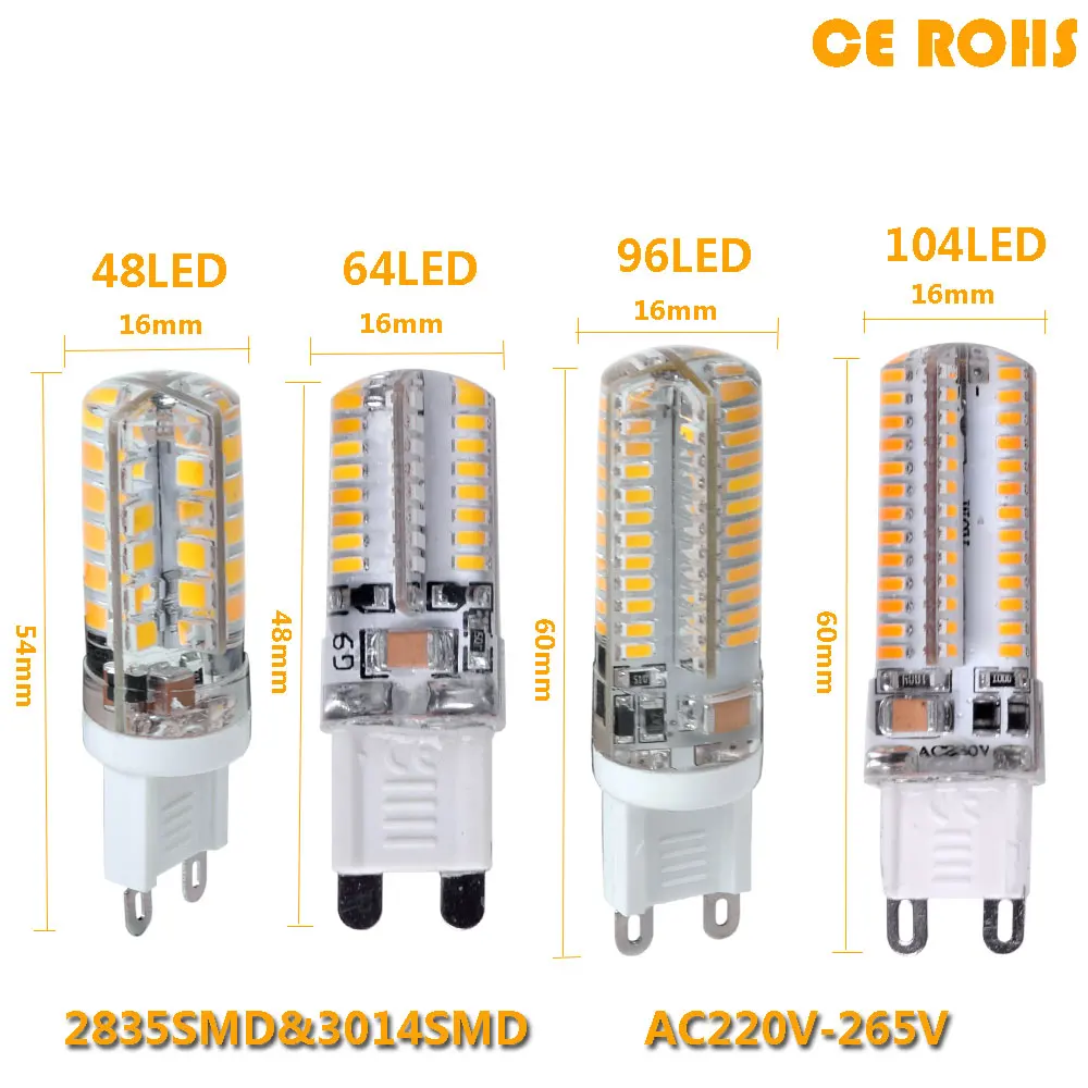 2019 Lowest price LED Bulb SMD 2835 3014 LED G4 G9 LED lamp 9W 10W 12W led Light DC12V AC220V 360 Degree Replace Halogen Lamp