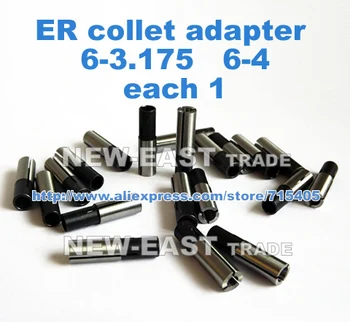 

2PCS(6-3.175\6-4 each 1)High accuracy Collet chuck adapter ER collet adapter CNC Tools collet kit