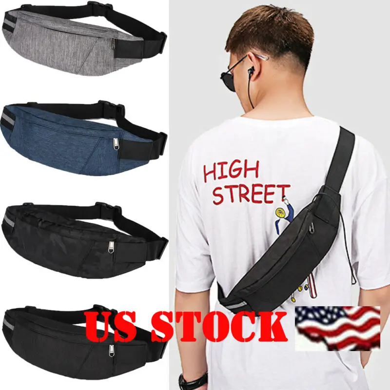 

Men Waterproof Waist Fanny Pack Hip Tactical Military Travel Hiking Running Bag Money Bum Zip Bag Belt Outdoor Travel Sports Gym