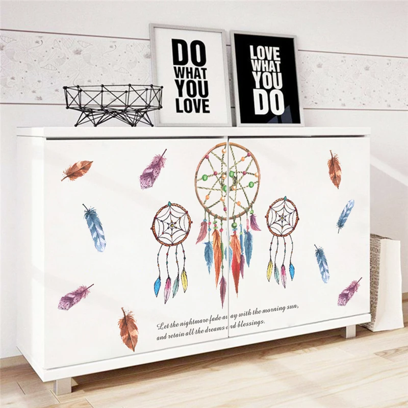

Colorful Flying Dream Feathers Wall Decals Living Room Bedroom Home Decor 30*90cm Wall Stickers Pvc Mural Art Diy Wallpaper